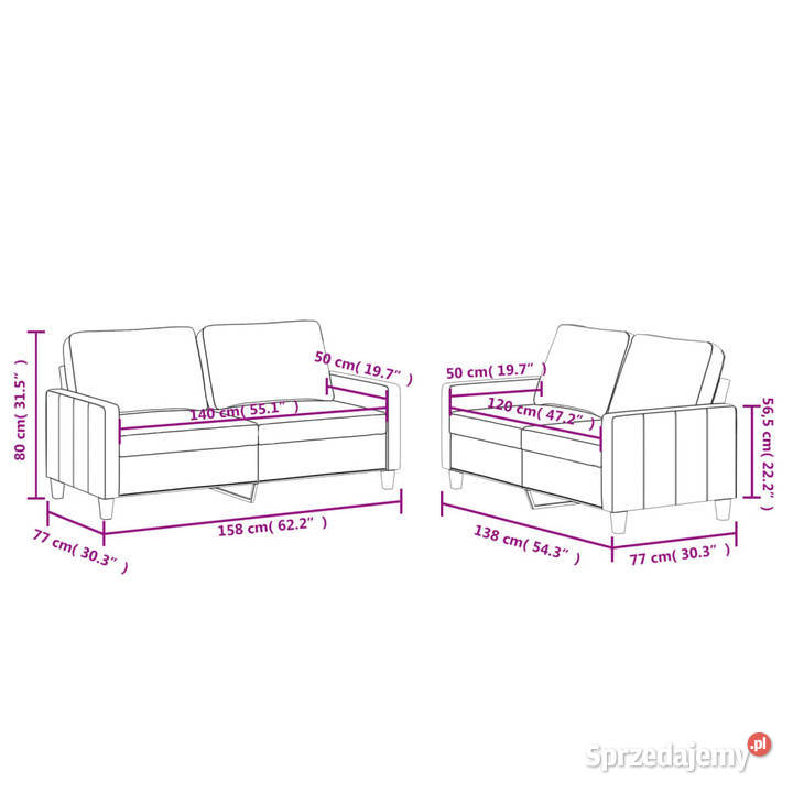 2osobowa sofa z poduszkami cappuccino sztuczna Warszawa sprzedam