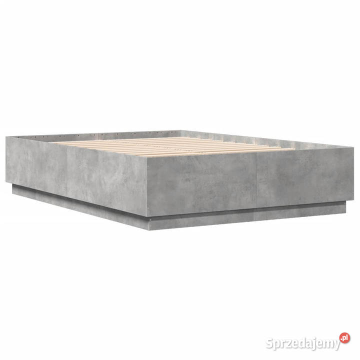 Rama łóżka z LED szarość betonu 150x200 153cm Łóżka mazowieckie Warszawa