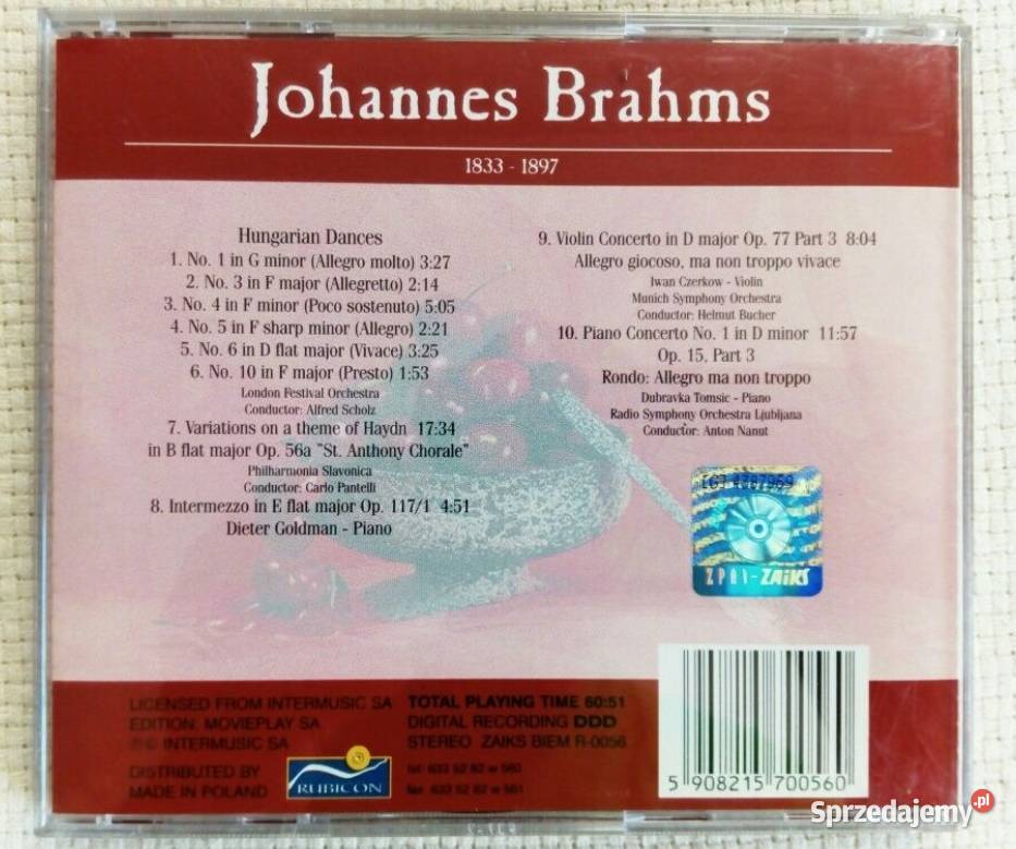 Musorgsky Brahms Bizet kolekcia płyt CD sprzedam
