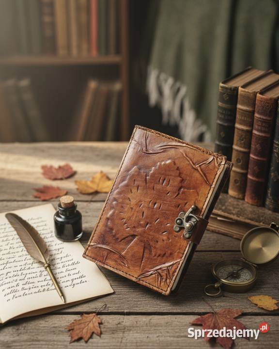 Dziennik skórzany scrapbooking vintage Łabiszyn