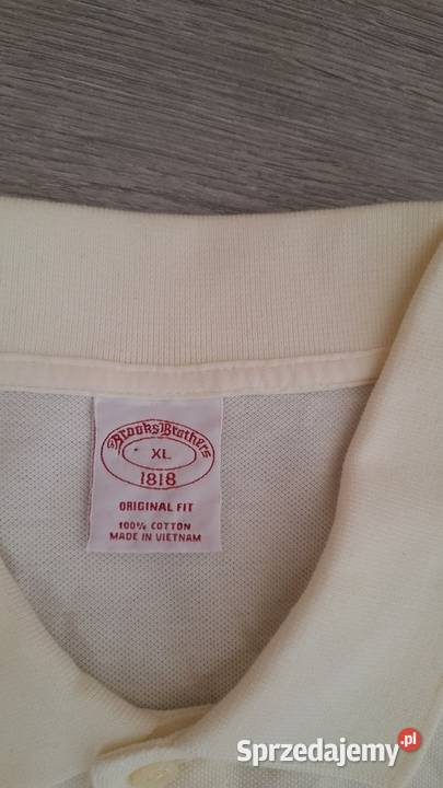 Koszulka męska polo kremowa xl brooks brothers żółty/złoty Chochołów