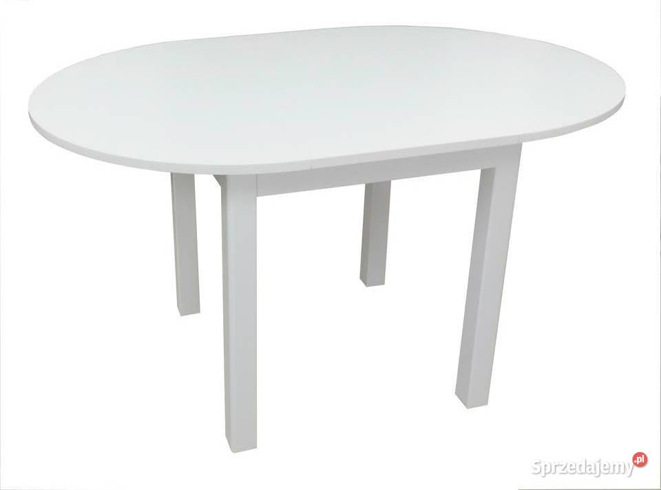 STÓŁ OKRĄGŁY ROZKŁADANY FI 90 ŁAWA KOLORY BIAŁY 90cm Stoły, krzesła, biurka Tołkiny