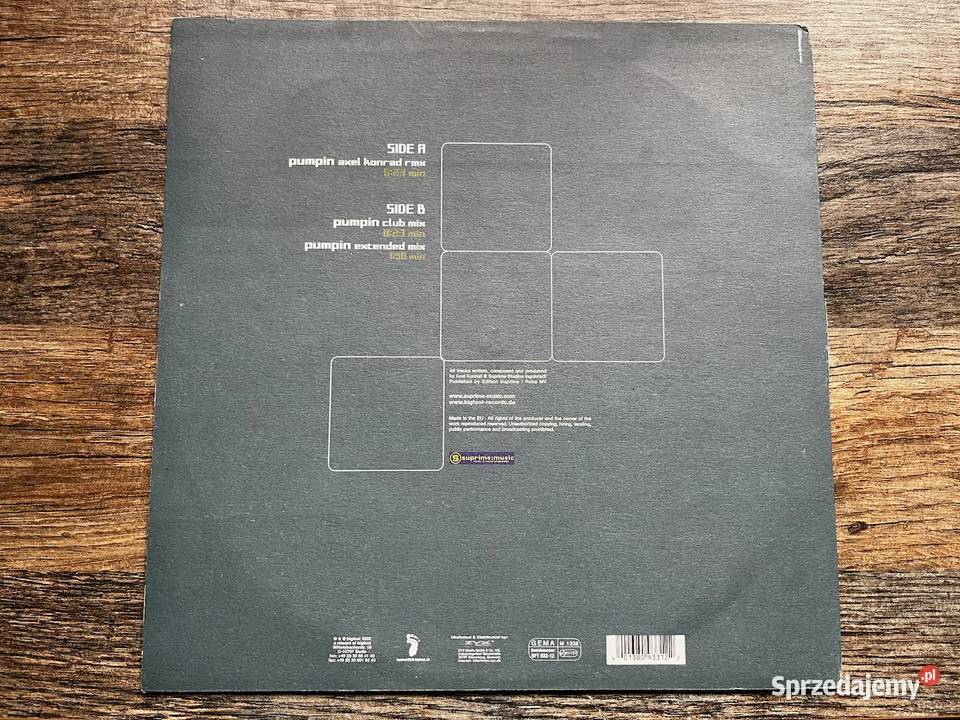 Headquarter Pumpin tranceclub Axel Konrad remix Płyty i kasety śląskie Błażejowice