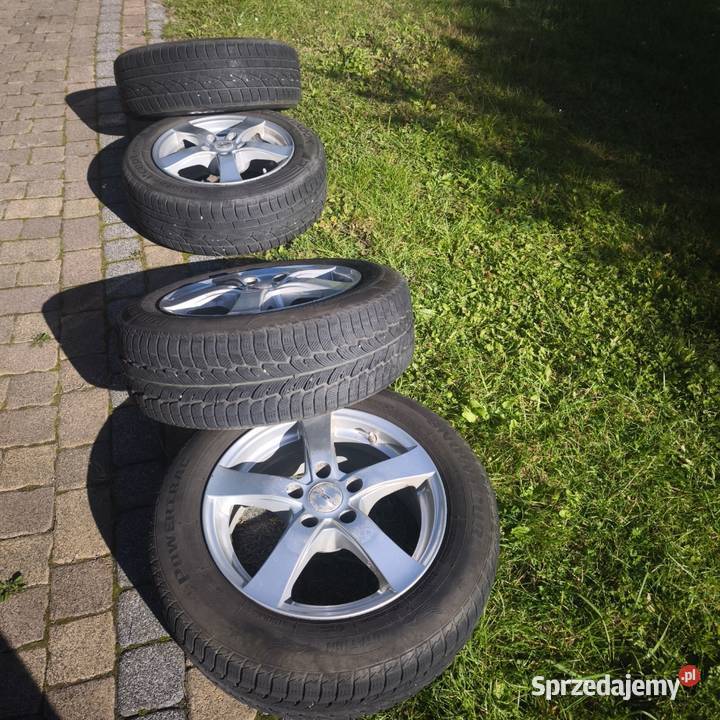 Sprzedam 4 felgi aluminiowe R16 z oponami śląskie sprzedam