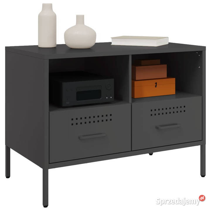 Szafka RTV czarna 68x39x505 stalowa WM843042 Warszawa