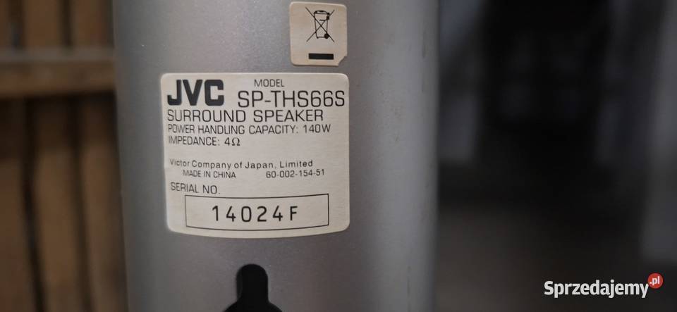 Głośniki JVC 140 Watt do kina domowego lubuskie Zielona Góra