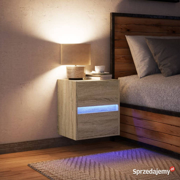 Wisząca szafka nocna z podświetleniem LED dąb sprzedam