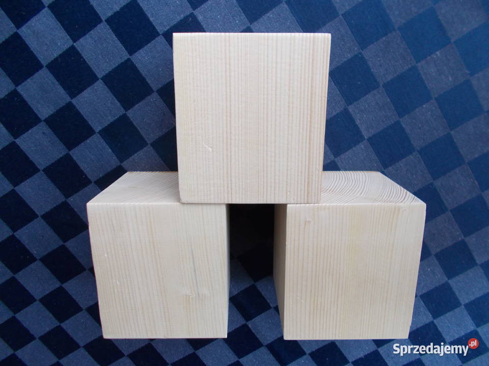 Kostka klocek sosna 6x6x6 różne podstawka Ruda Śląska