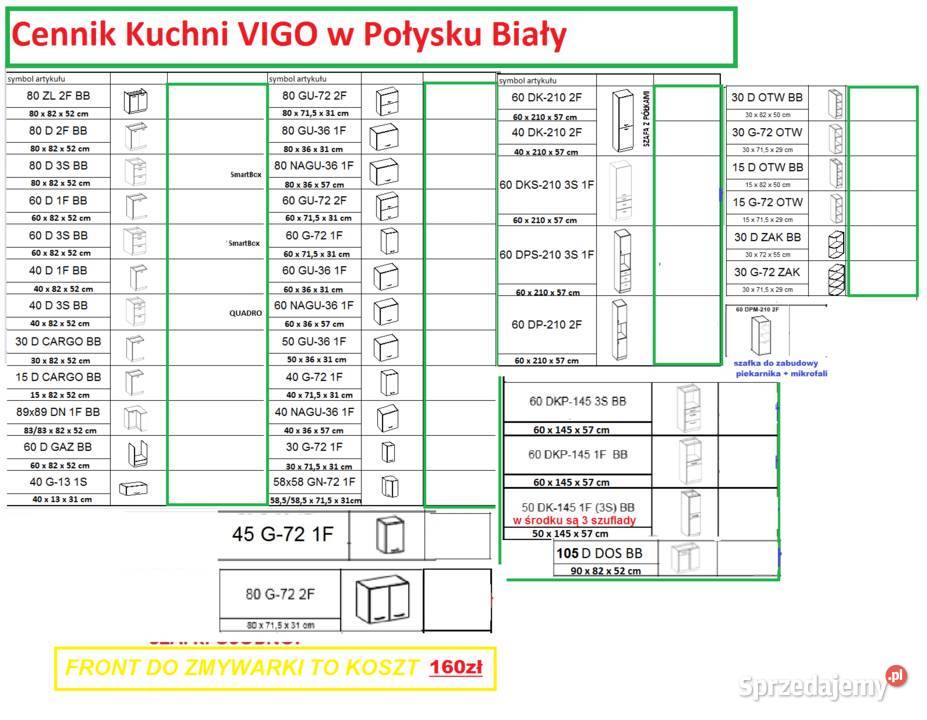 Modułowe Szafki kuchenne kuchnia VigoDowolny małopolskie Zakopane sprzedam