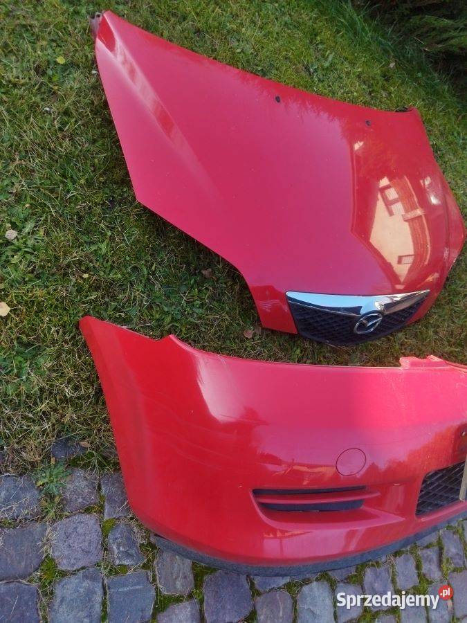 zderzak przedni i maska mazda 2 dy czerwony Rok produkcji 2006 Myszków