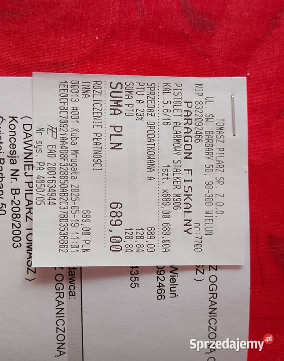 Pistolet hukowy Stalker M906 Warszawa