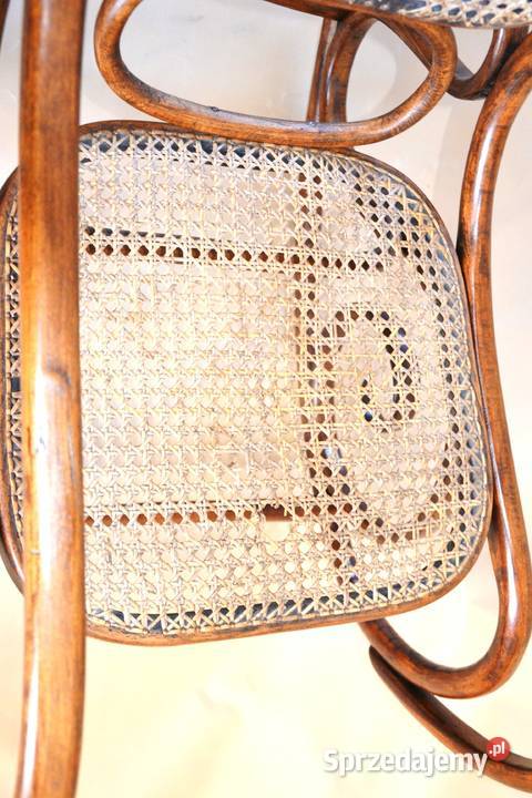 Fotel gięty bujak Thonet początek XX w unikat Warszawa
