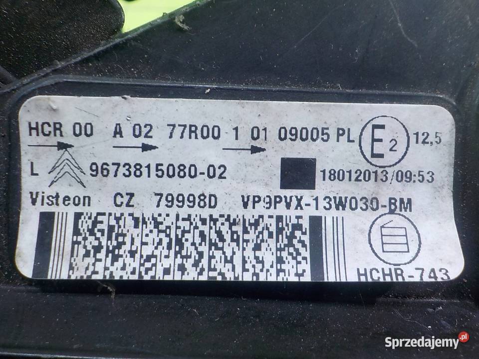 CITROEN C3 II 12 B 13r 5D lampa lewa przod Suków