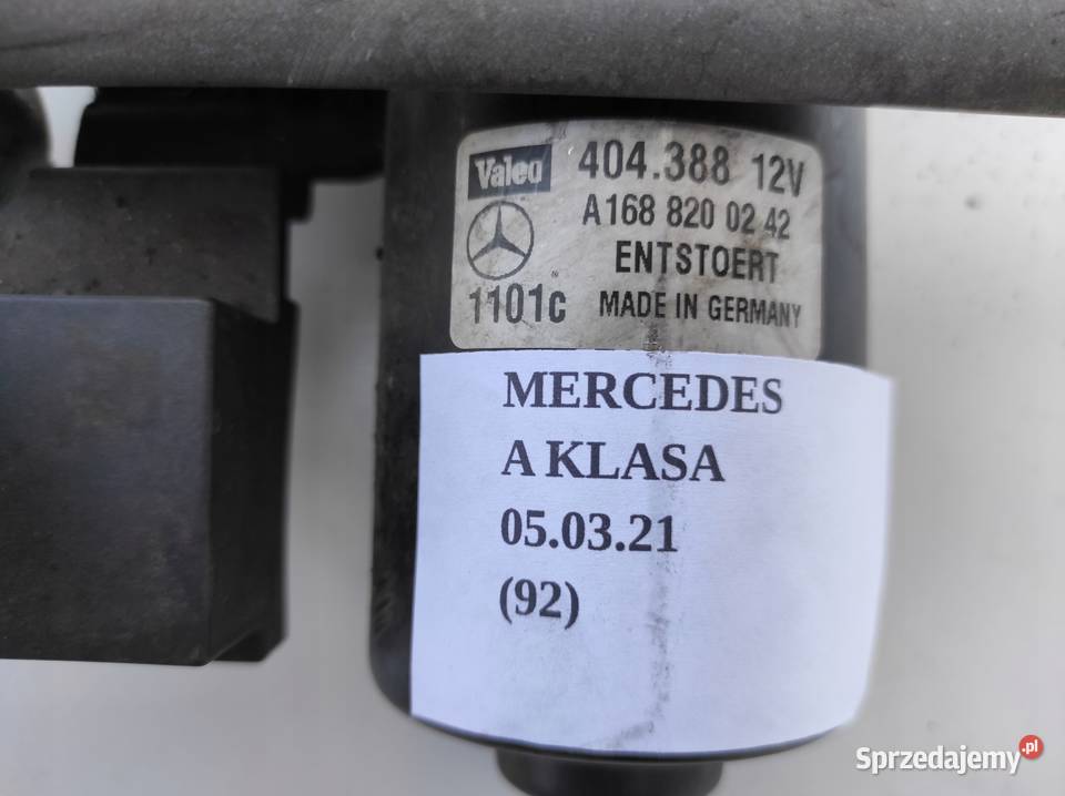 MECHANIZM WYCIERACZEK PRZÓD MERCEDES A KLASA Nowy Tomyśl