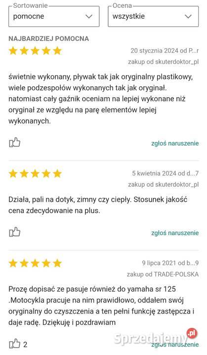 Yamaha Tdr Dt Tzr Sr 125 Gaznik Kompletny