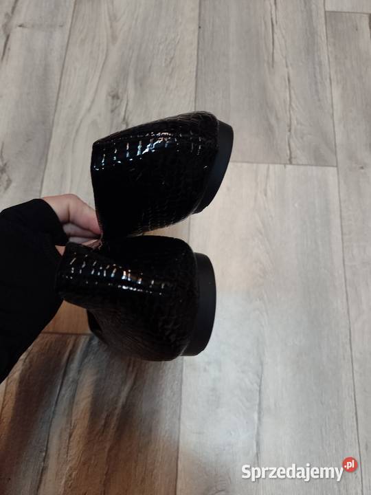 4243 Ekskluzywne Czarne baleriny wieczorowe NOWE Balerinki Kraków