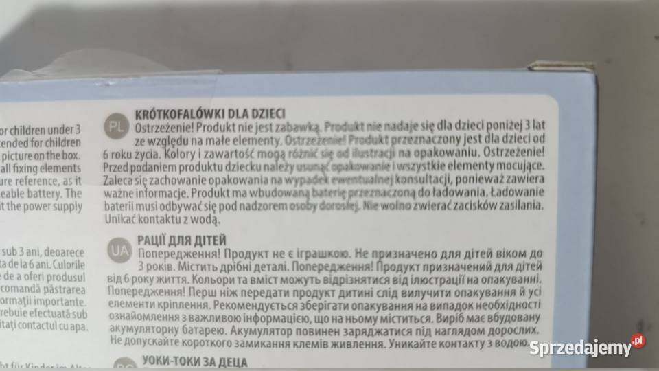 Walkietalkie krótkofalówki dzieci Katowice