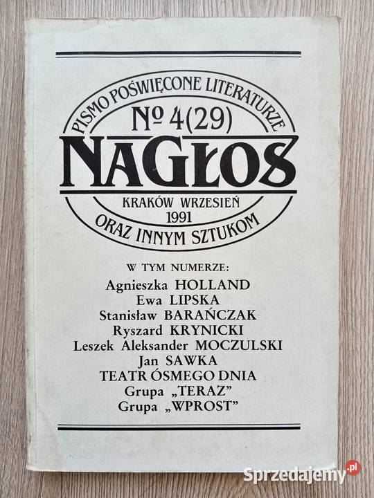 Na Głos Pismo poświęcone literaturze 4 29 Kraków sprzedam