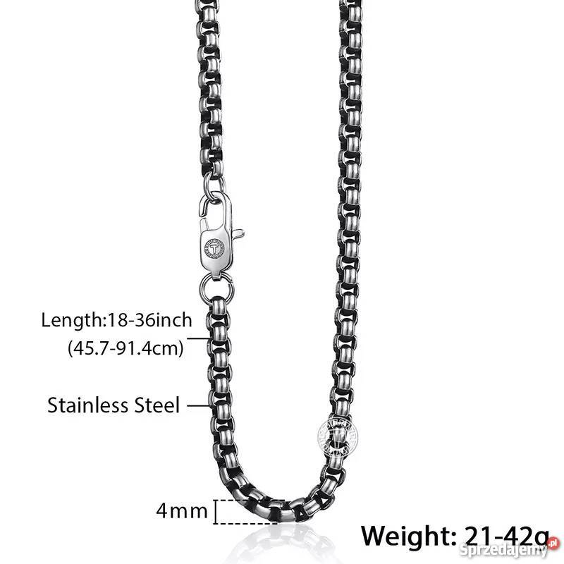 Łańcuszek splot pancerka z czystej stali Starachowice