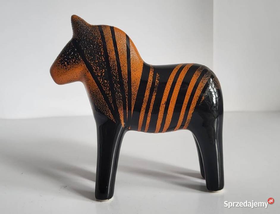 Konik Figurka Koń ceramiczny ręcznie malowany pomorskie Sierakowice
