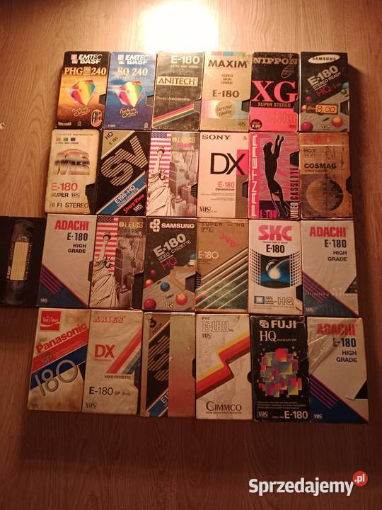 Stare Kasety VHS Nagrywane 25 Sztuk Zestaw Ruda Śląska