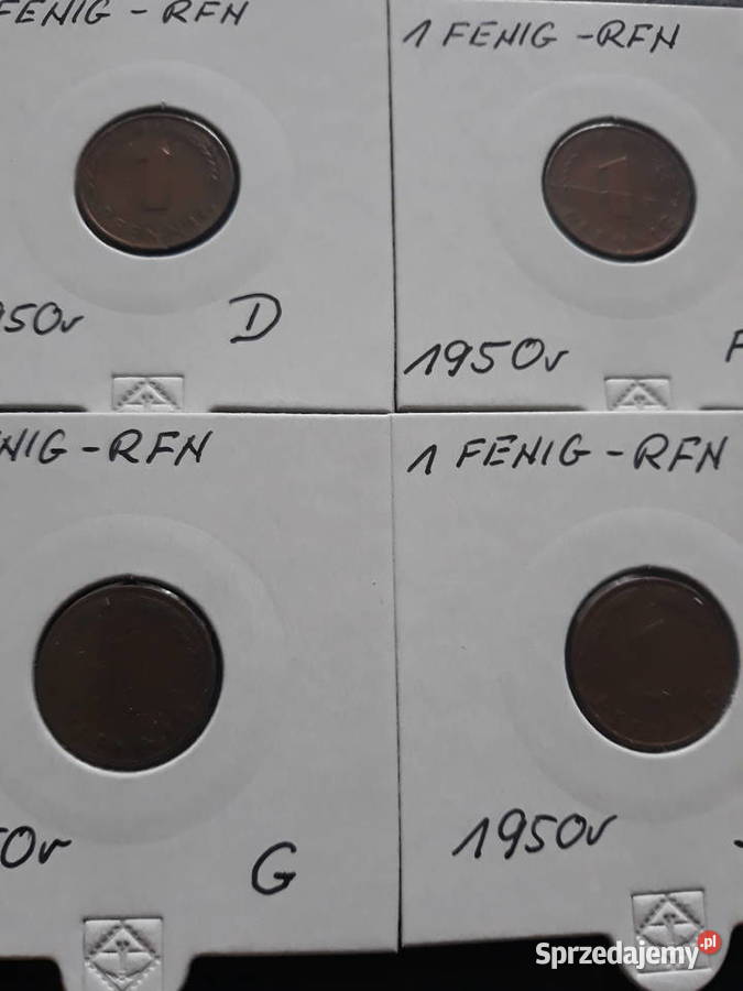 1 Fenig RFN 1950 r men DFGJ zestaw