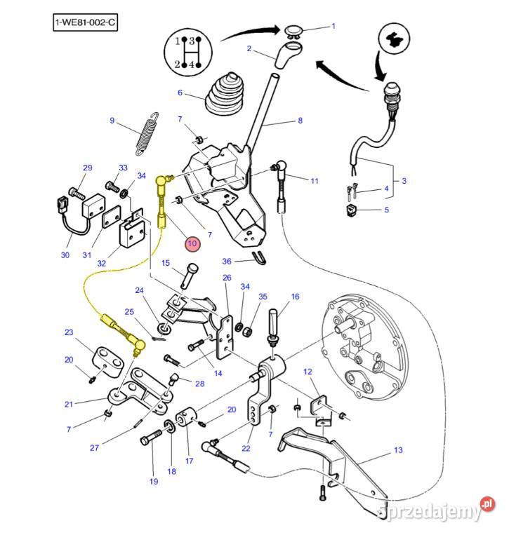 Linka zmiany biegów Massey Ferguson 3786478M1 Skrzynia biegów Białystok