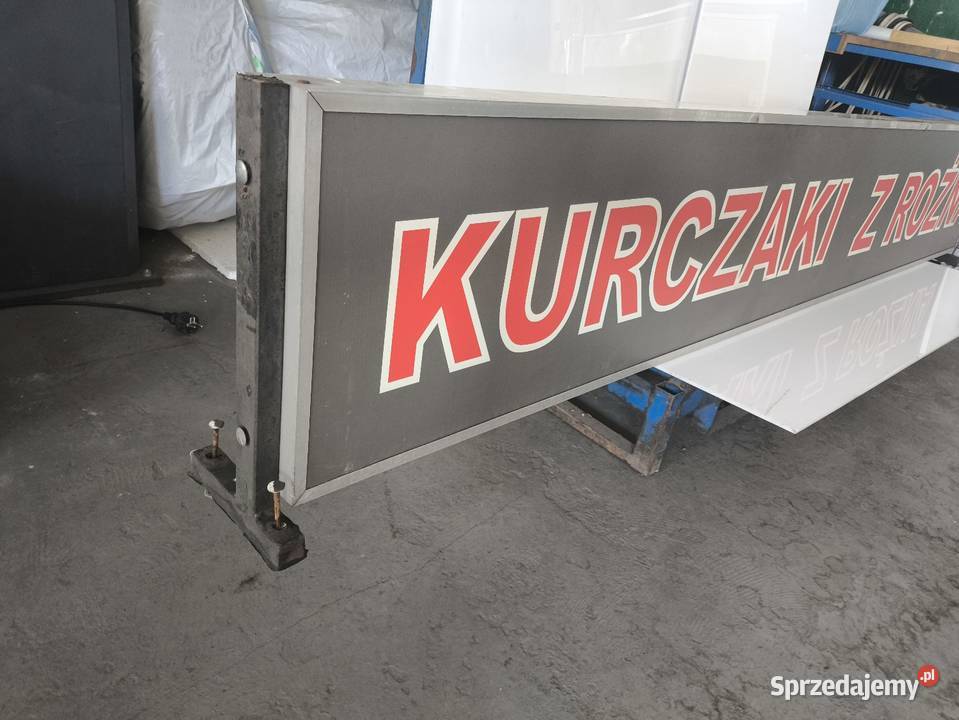 Szyld znak kaseton kurczak z rożna gablota z