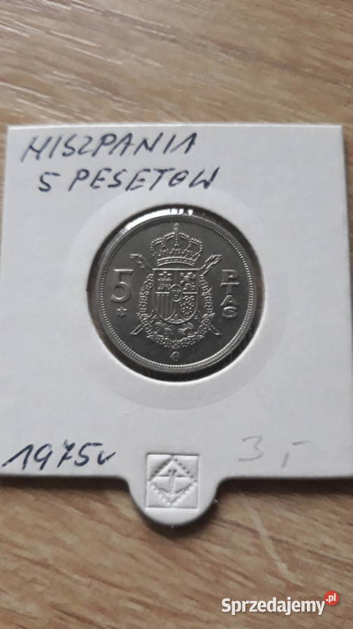5 Peset Hiszpania 1975 r wielkopolskie Konin