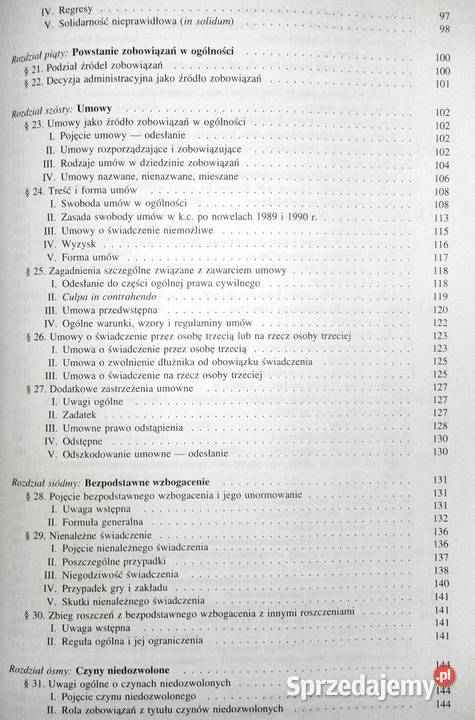 Zobowiązania Zarys wykładu Witold Czachórski Chełm sprzedam