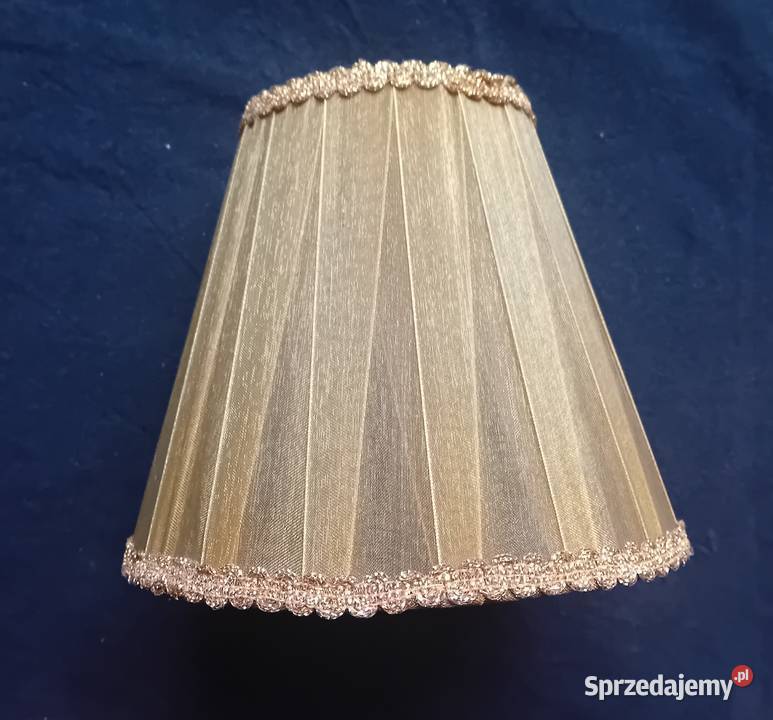 Abażur do lampki nocnej kolor złoty PRL