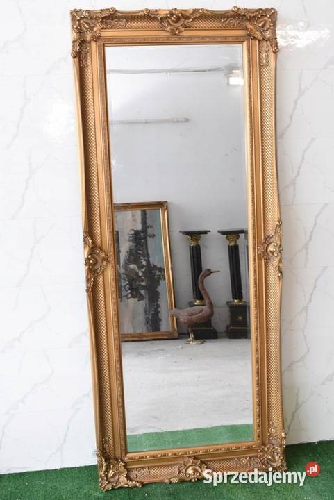 Złote Lustro Prostokątne Prezent Złote 206 x 86 Lustra małopolskie Kraków