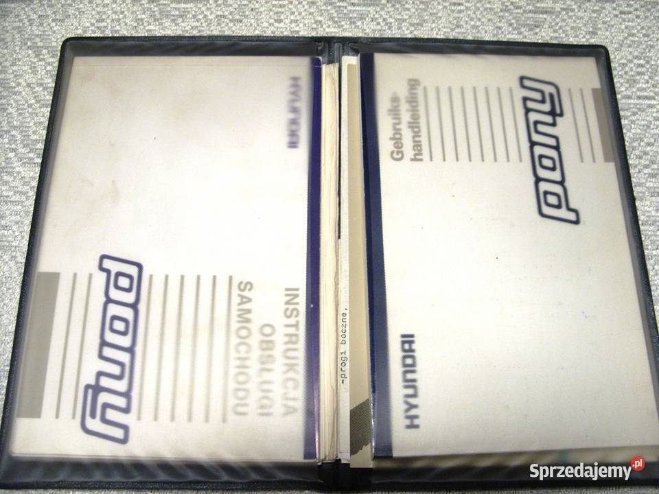 Hyundai Pony Instrukcja obsługi książka papiery Pozostałe pomorskie Nowy Staw