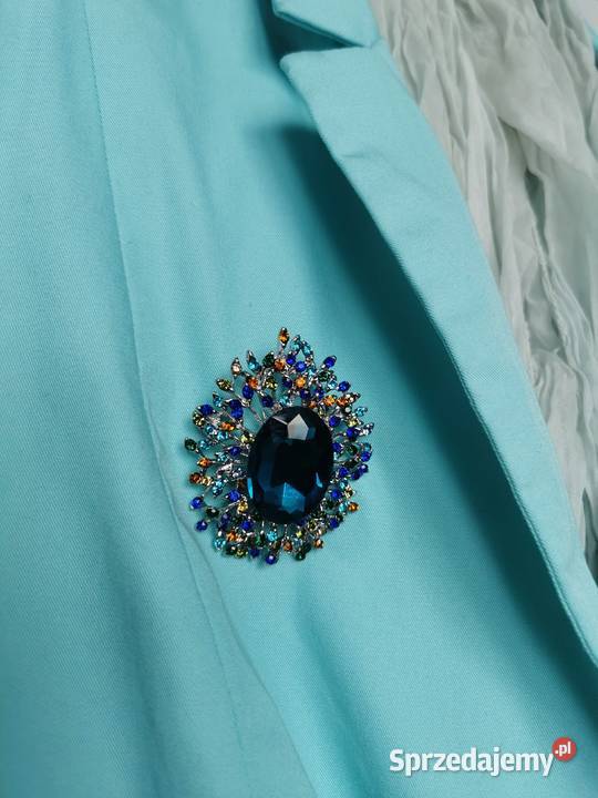 Broszka damska turkusowy kwiat Dla kobiet małopolskie Kraków
