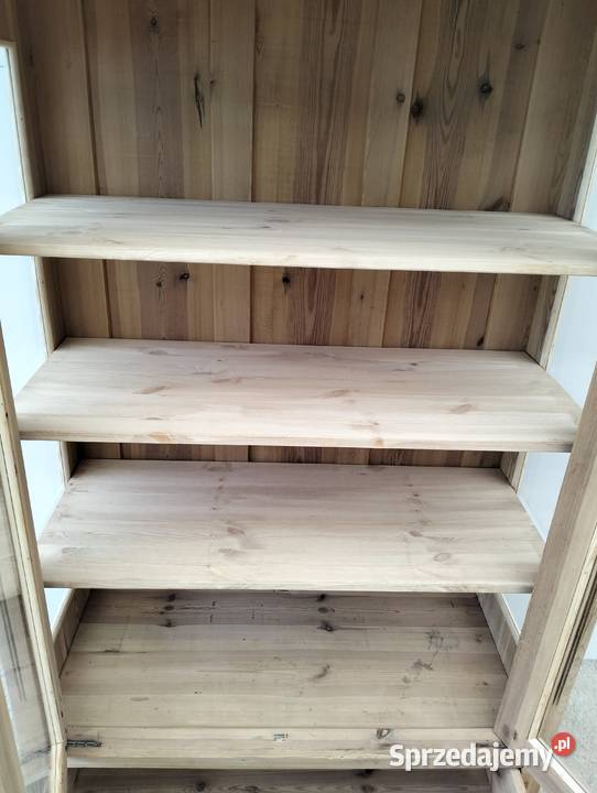 stary regał antyczny zabytkowy drewniany sosnowy opolskie Lubrza sprzedam