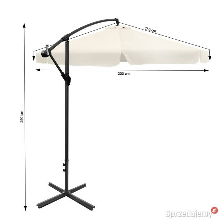 Składany parasol ogrodowy 350 XXL pokrowiec Poznań