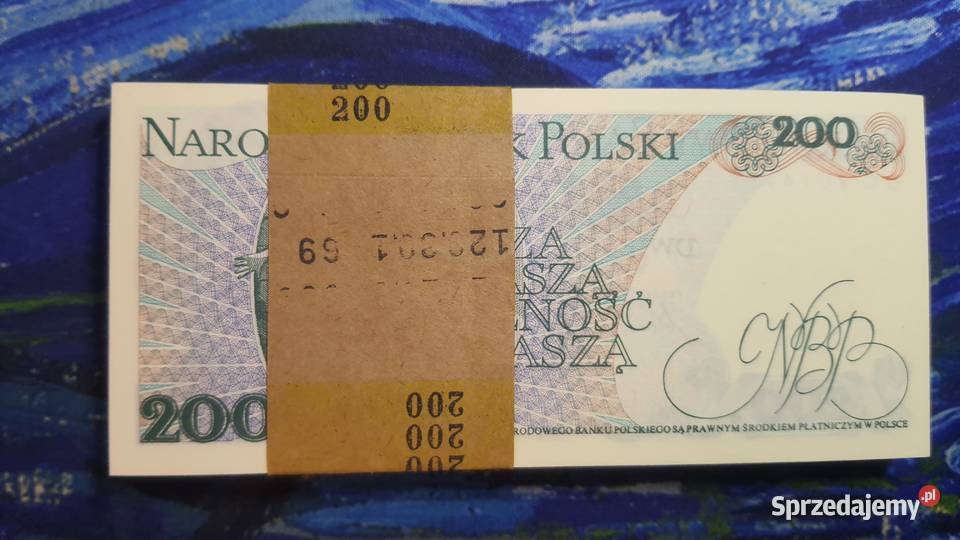 PACZKA 100 x 200 złotych 1986 UNC s DC Warszawa