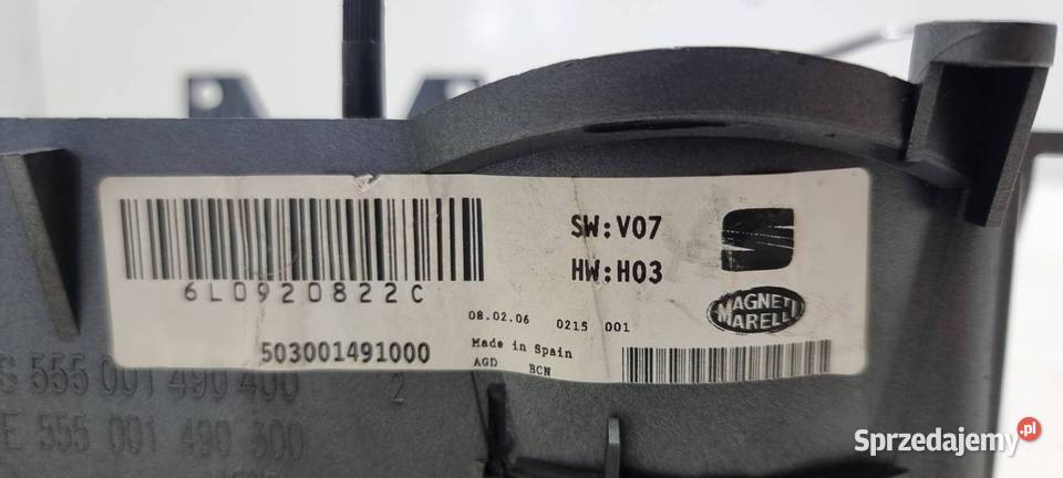 LICZNIK ZEGAR SEAT IBIZA III 503001491000 Części samochodowe Lipno