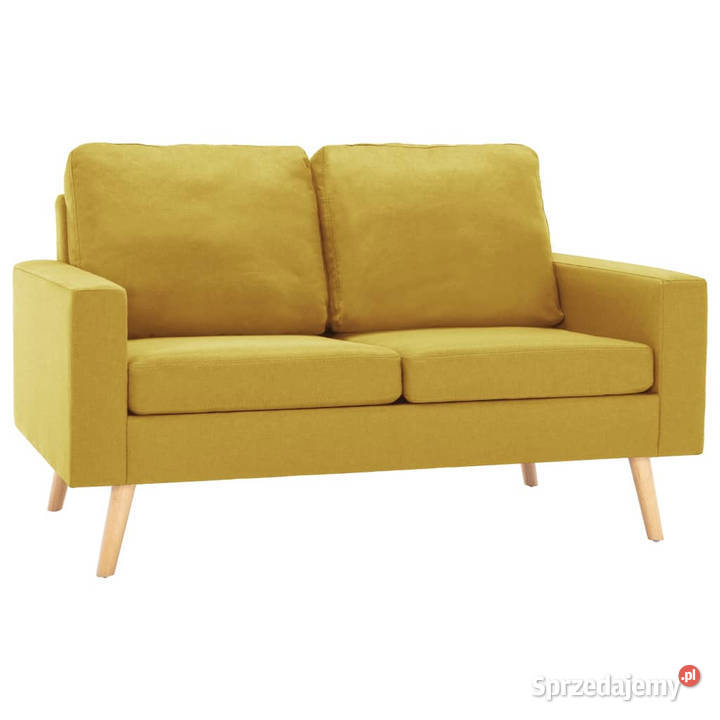 2osobowa sofa żółta tapicerowana tkaniną mazowieckie sprzedam