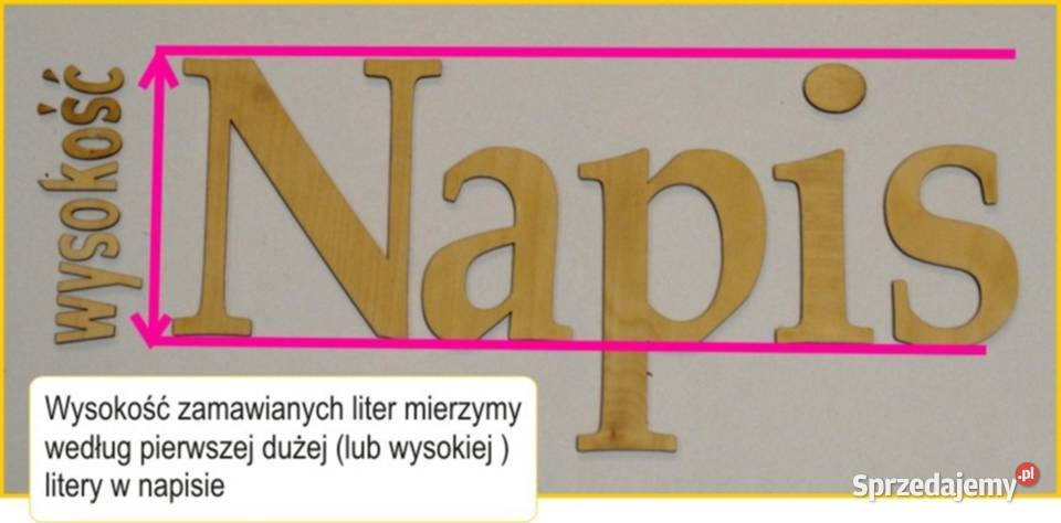 imie dziecka dowolny napis ze sklejki Wisła Mała sprzedam