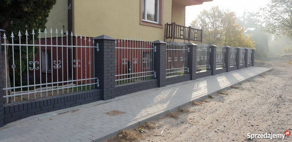 Słupki murki ala klinkier ogrodzenia imitacja