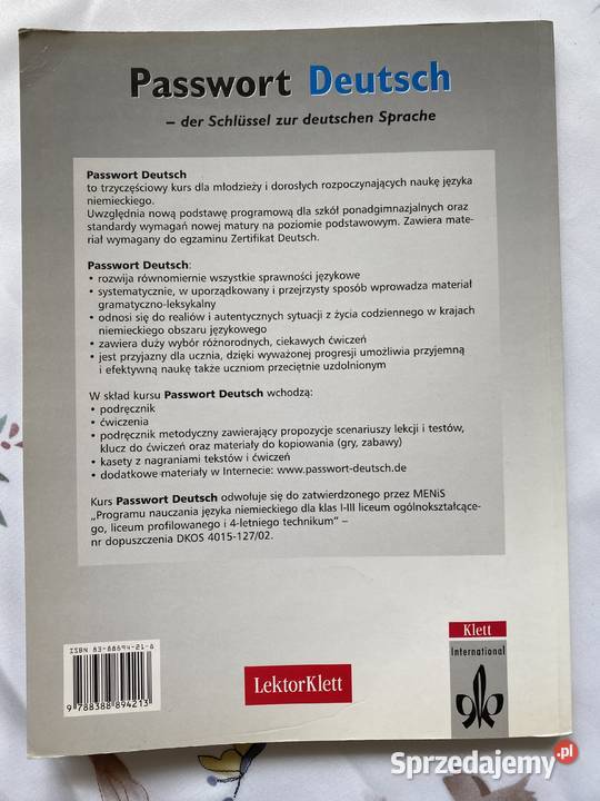 Passwort deutsch 1podrecznik i cwiczenia miękka Lublin sprzedam