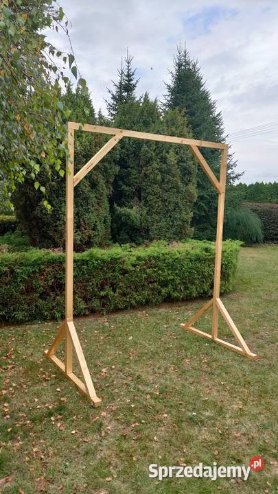 Portal ścianka brama ślubna ogrodowa drewniana Poznań
