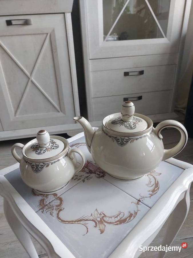 Dzbanek I bomboniera porcelana Maschendorf Wałbrzych