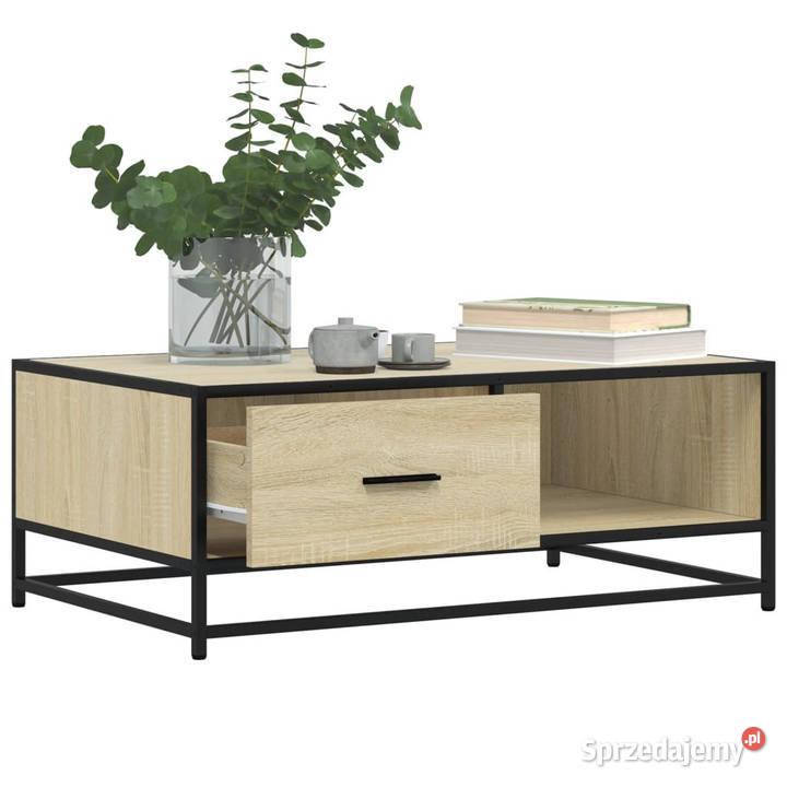 Stolik kawowy dąb sonoma 90x57x35 materiał Warszawa sprzedam