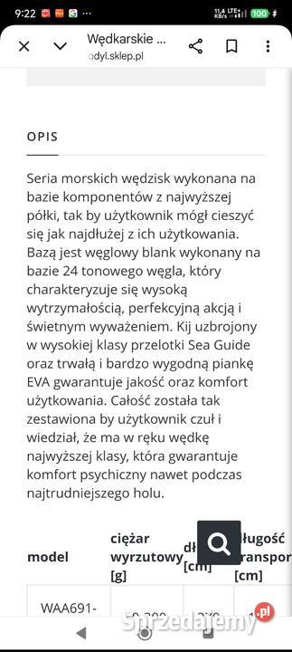 Wędka Mikado Baltix Pilk Jig MH 270 cw50200g mazowieckie Warszawa