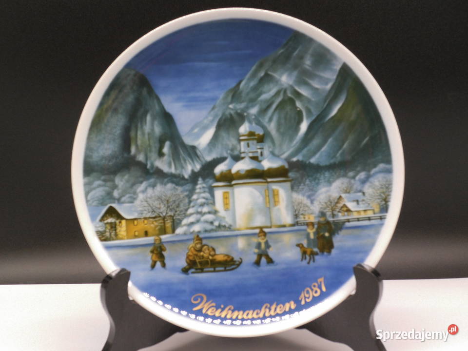 Talerz Świąteczny Royal Tettau 1987 Weihnachten wielkopolskie Raszków
