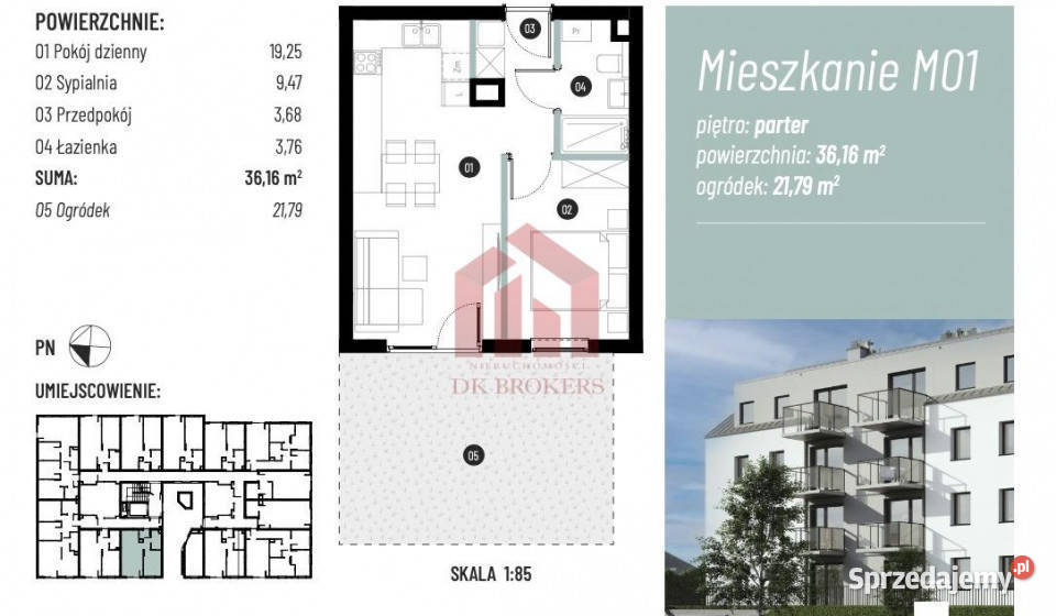 sprzedaży mieszkania 3616m2 Tyczyn Rok budowy 2026