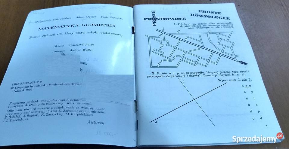 Matematyka 5 geometria zeszyt ćwiczeń z plusem Gdańsk sprzedam