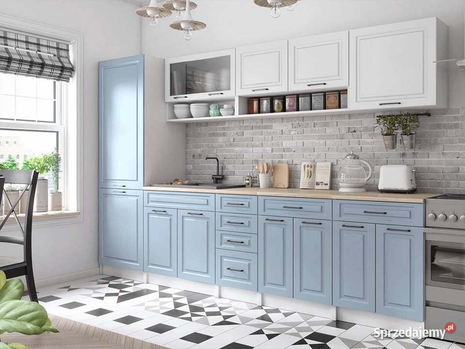 Kuchnia BIRGID 30 m MARINE BLUE MAT Komplety mebli Brody